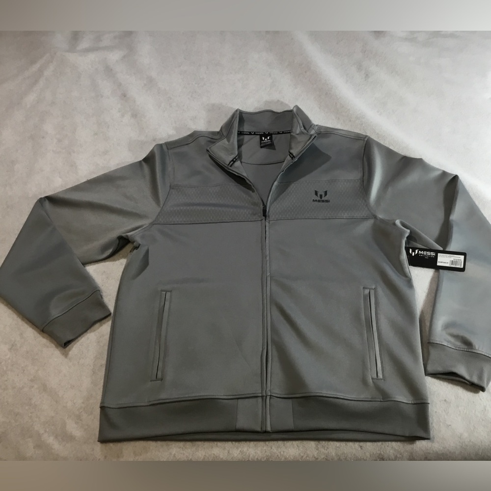 Messi Big & Tall Men's Lightweight Full-Zip Shirt Jacket SZ XXL